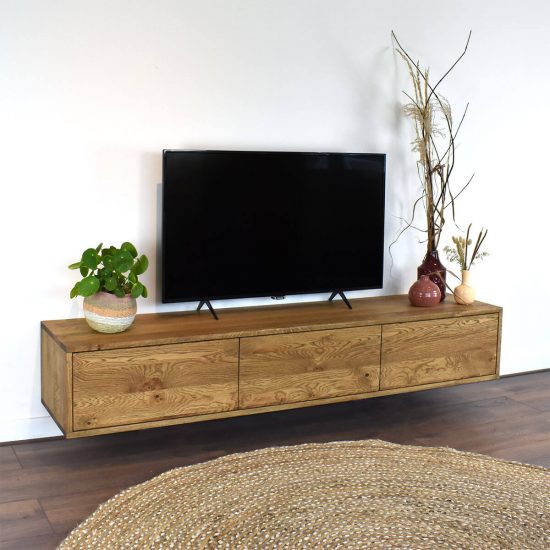 Zwevende tv meubel Eiken
